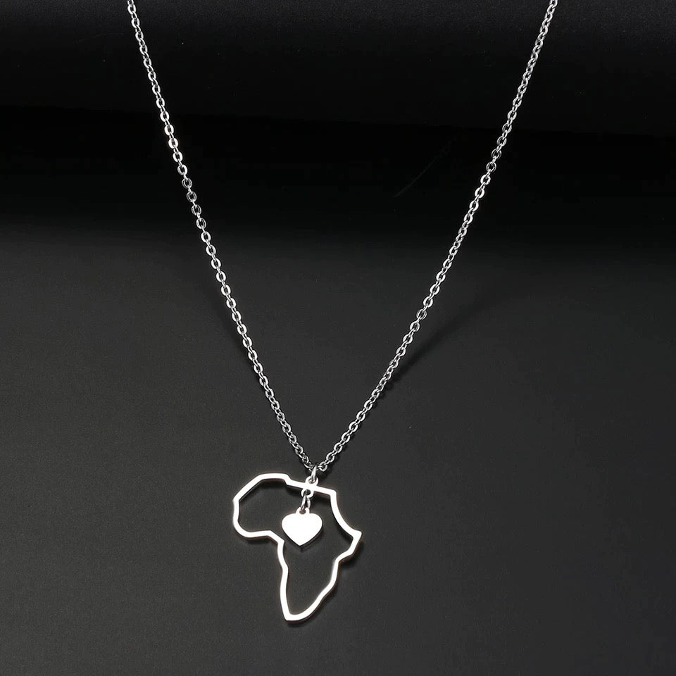 Colgante áfrica pequeño corazon