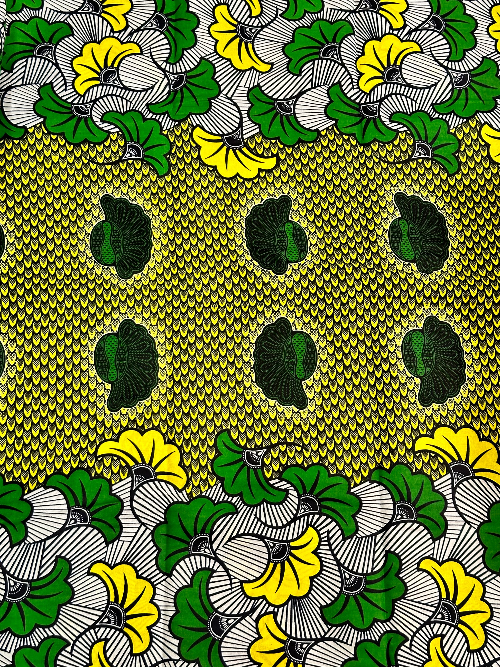 Color verde, amarillo fondo blanco