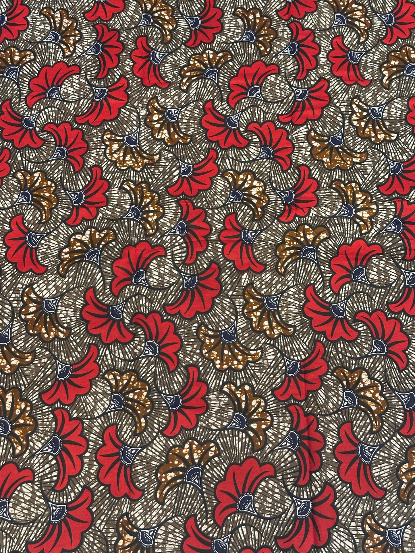 Fondo gris, flor rojo y maron 