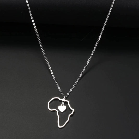 Colgante áfrica pequeño corazon